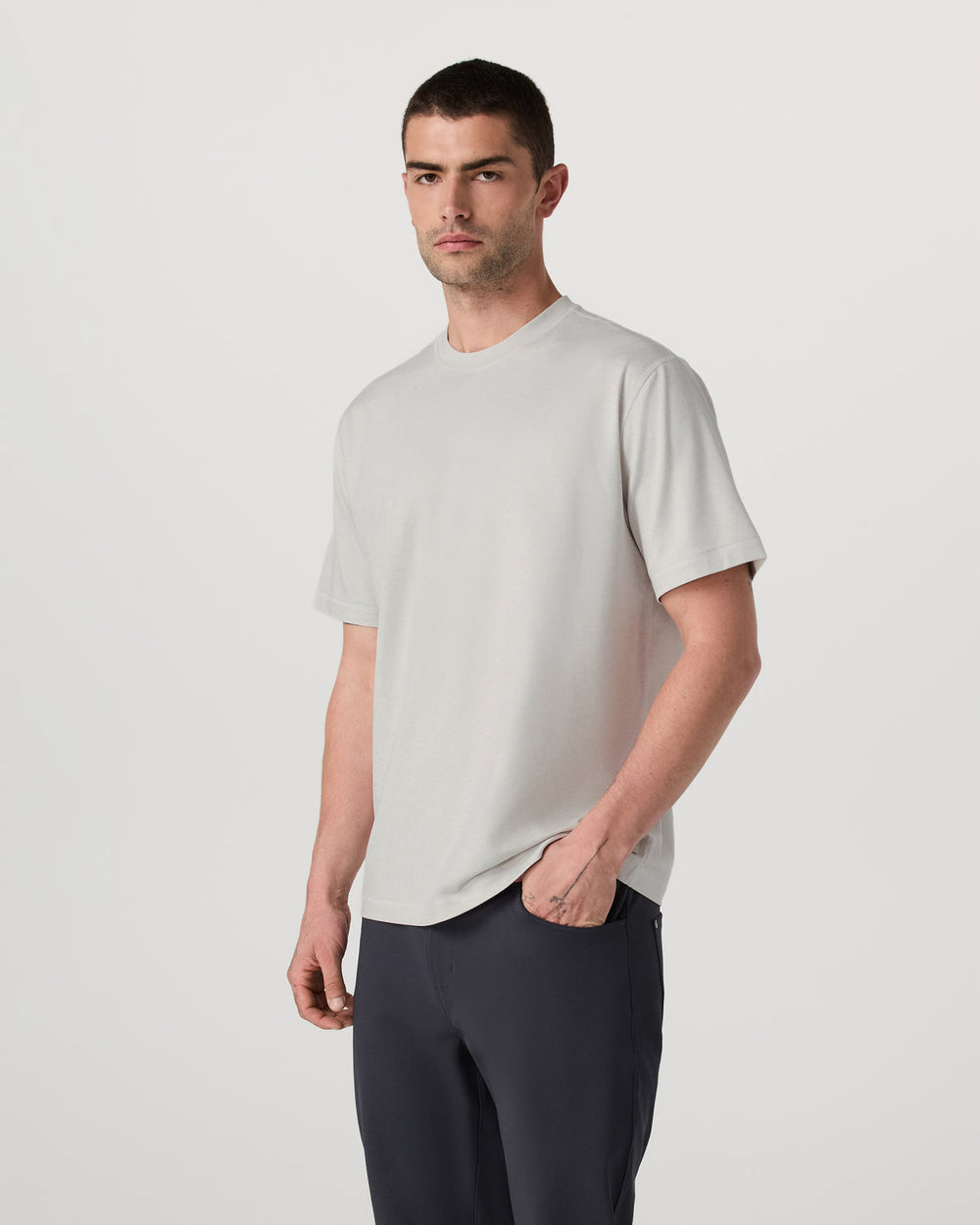 Men's Short Sleeve Ponto Tee - Relaxed Salt Heather | Vuori discount
