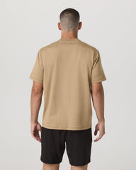 Men's Short Sleeve Ponto Tee - Relaxed Sungold Heather | Vuori sale