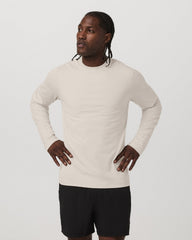 Men's Long Sleeve Ponto Performance Tee Oatmeal Heather | Vuori for sale