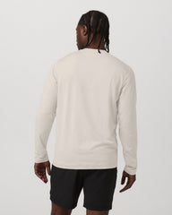 Men's Long Sleeve Ponto Performance Tee Oatmeal Heather | Vuori for sale