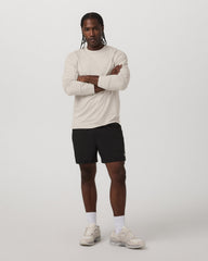 Men's Long Sleeve Ponto Performance Tee Oatmeal Heather | Vuori for sale