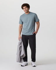 Short Sleeve Ponto Tee - Relaxed Fit Dusty Blue Heather | Vuori online