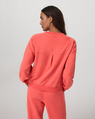 Sedona Seams Crew Women's Bright Coral Sweatshirt | Vuori sale