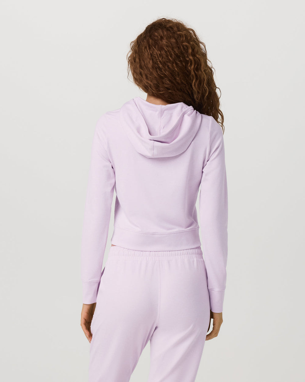 Halo Mini Full Zip Hoodie Lilac Breeze Heather Fitted Hoodie | Vuori discount