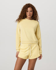 Halo Modern Crew Lemon Snap Heather Lounge Sweatshirt | Vuori online