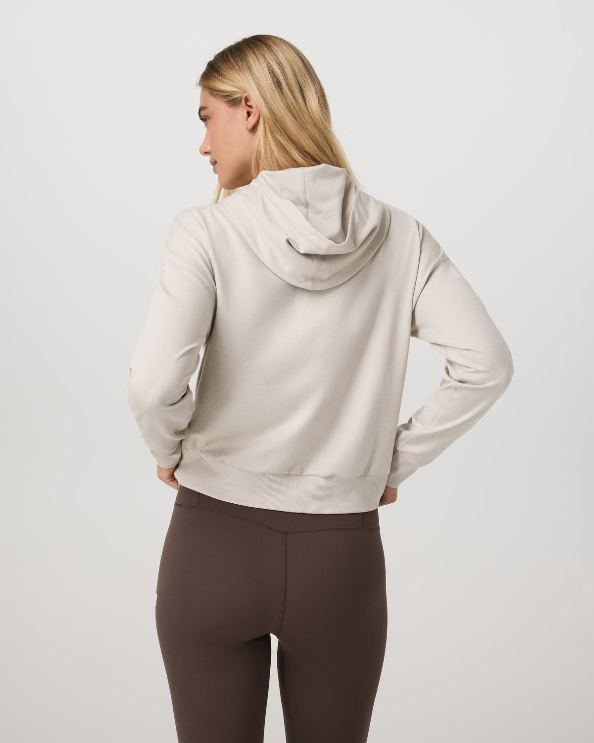 Halo Full Zip Hoodie Women's Ecru Heather Hoodie | Vuori outlet
