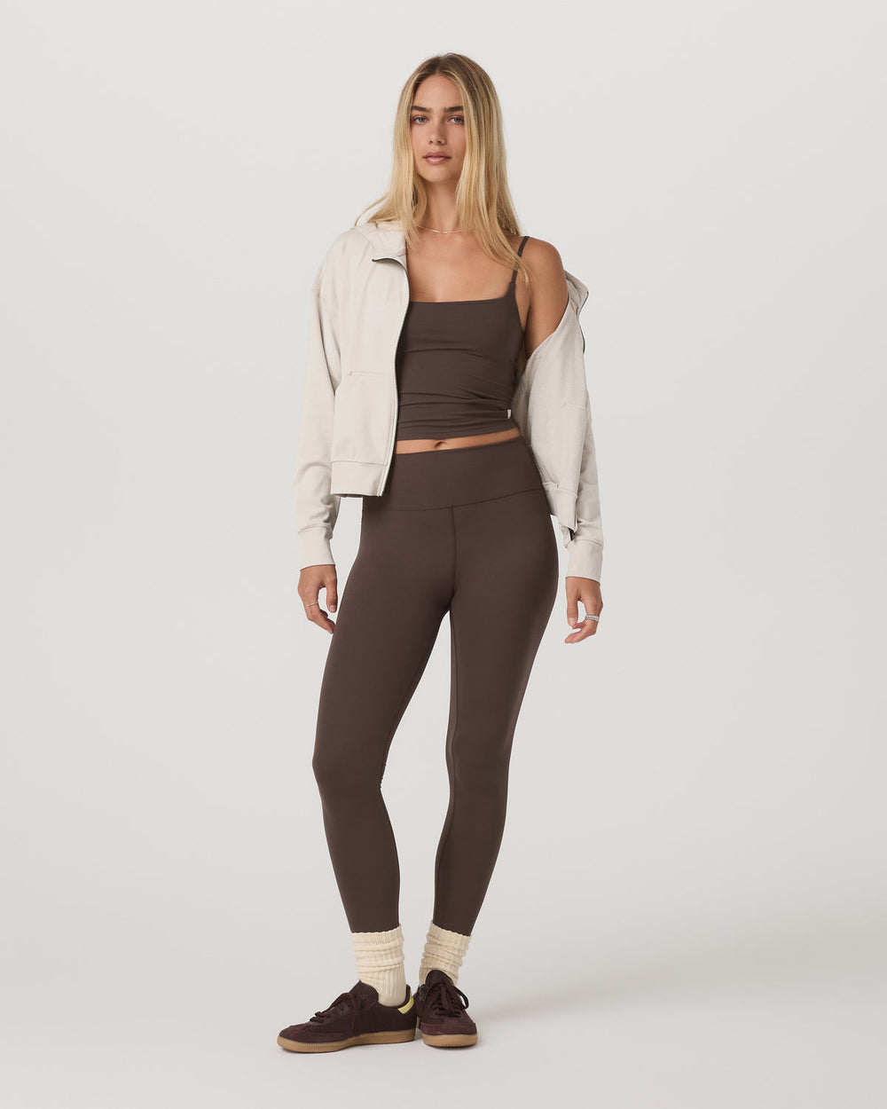Halo Full Zip Hoodie Women's Ecru Heather Hoodie | Vuori outlet
