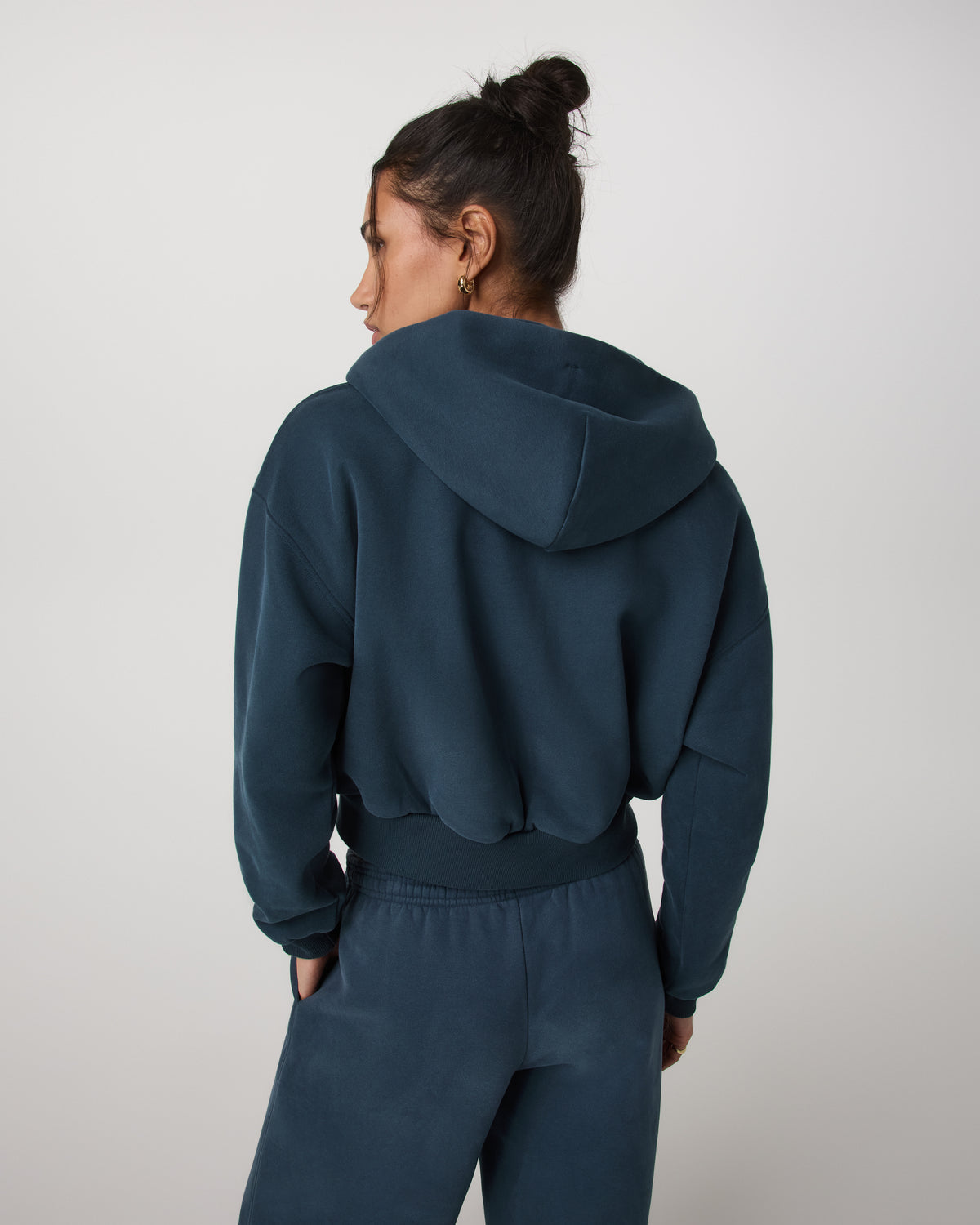 Restore Mini Full Zip Hoodie Ocean Blue Oversized Hoodie | Vuori sale
