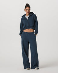 Restore Mini Full Zip Hoodie Ocean Blue Oversized Hoodie | Vuori sale