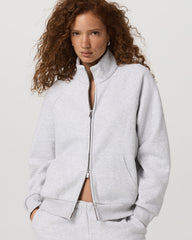 Restore Double Zip Sweatshirt Pale Grey Heather Full-Zip | Vuori discount