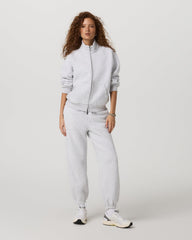 Restore Double Zip Sweatshirt Pale Grey Heather Full-Zip | Vuori discount