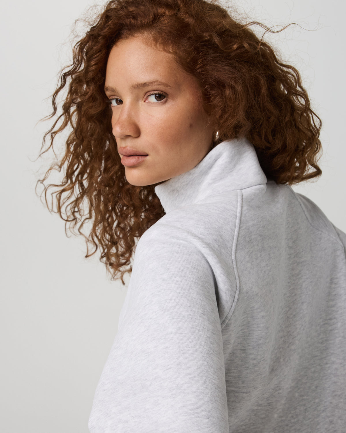 Restore Double Zip Sweatshirt Pale Grey Heather Full-Zip | Vuori discount