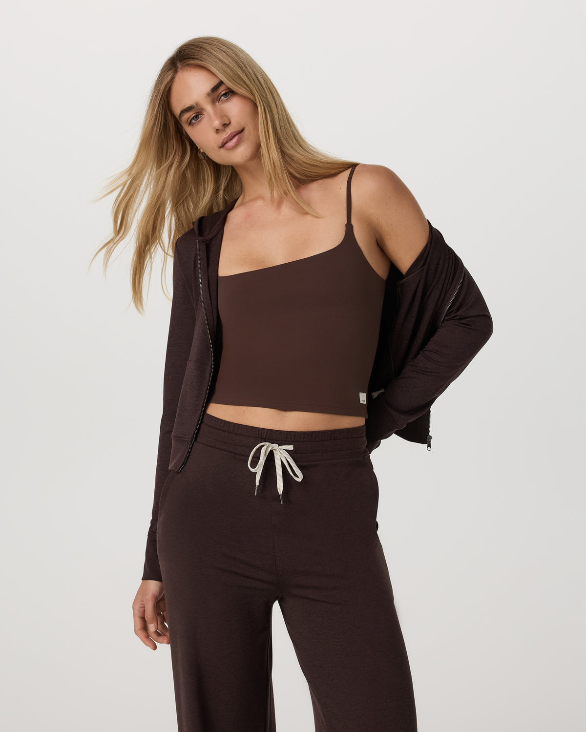 Halo Mini FZ Hoodie Women's Java Heather Hoodie | Vuori onsale