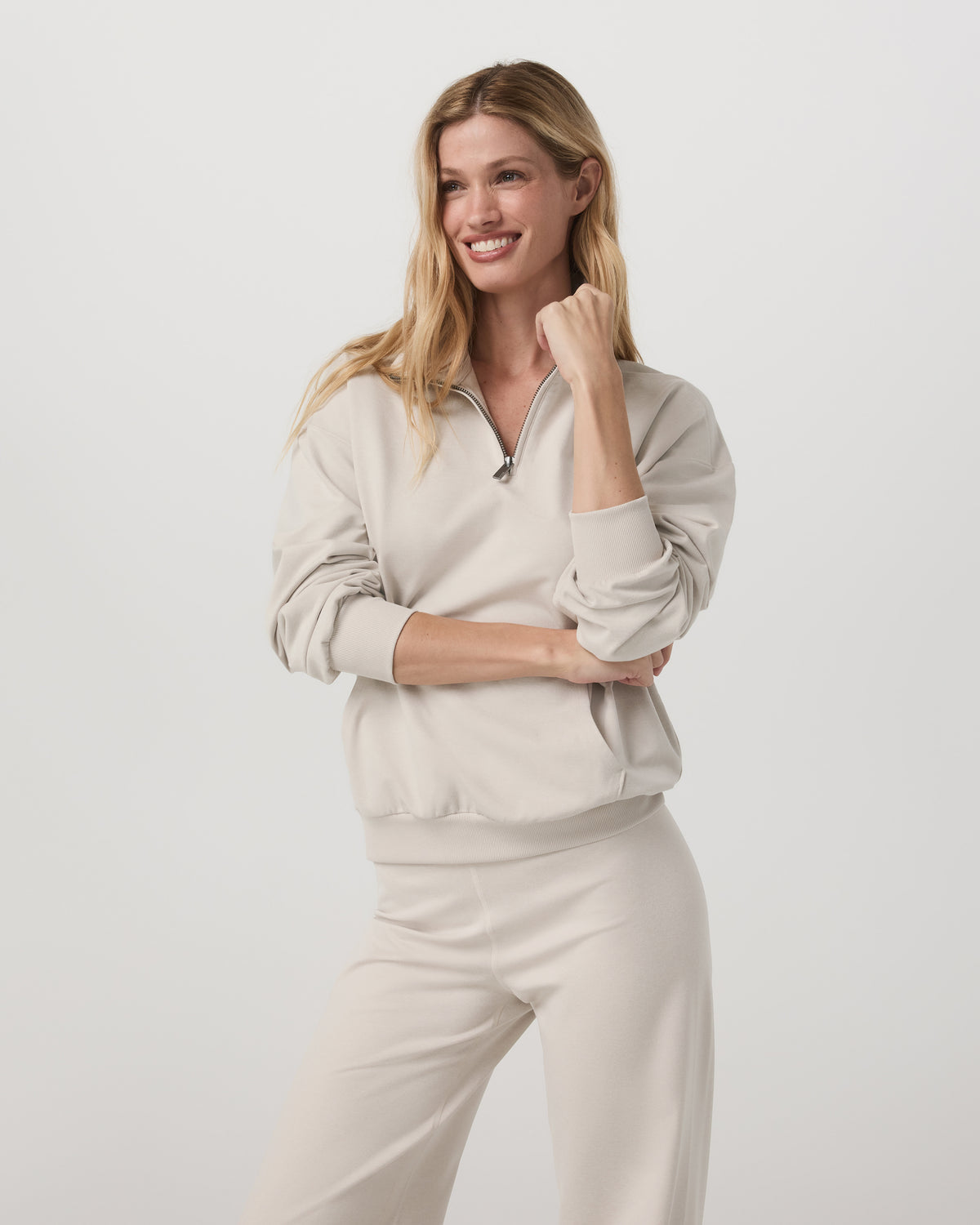 Granite Half Zip Women's Oatmeal Heather Sweatshirt | Vuori discount