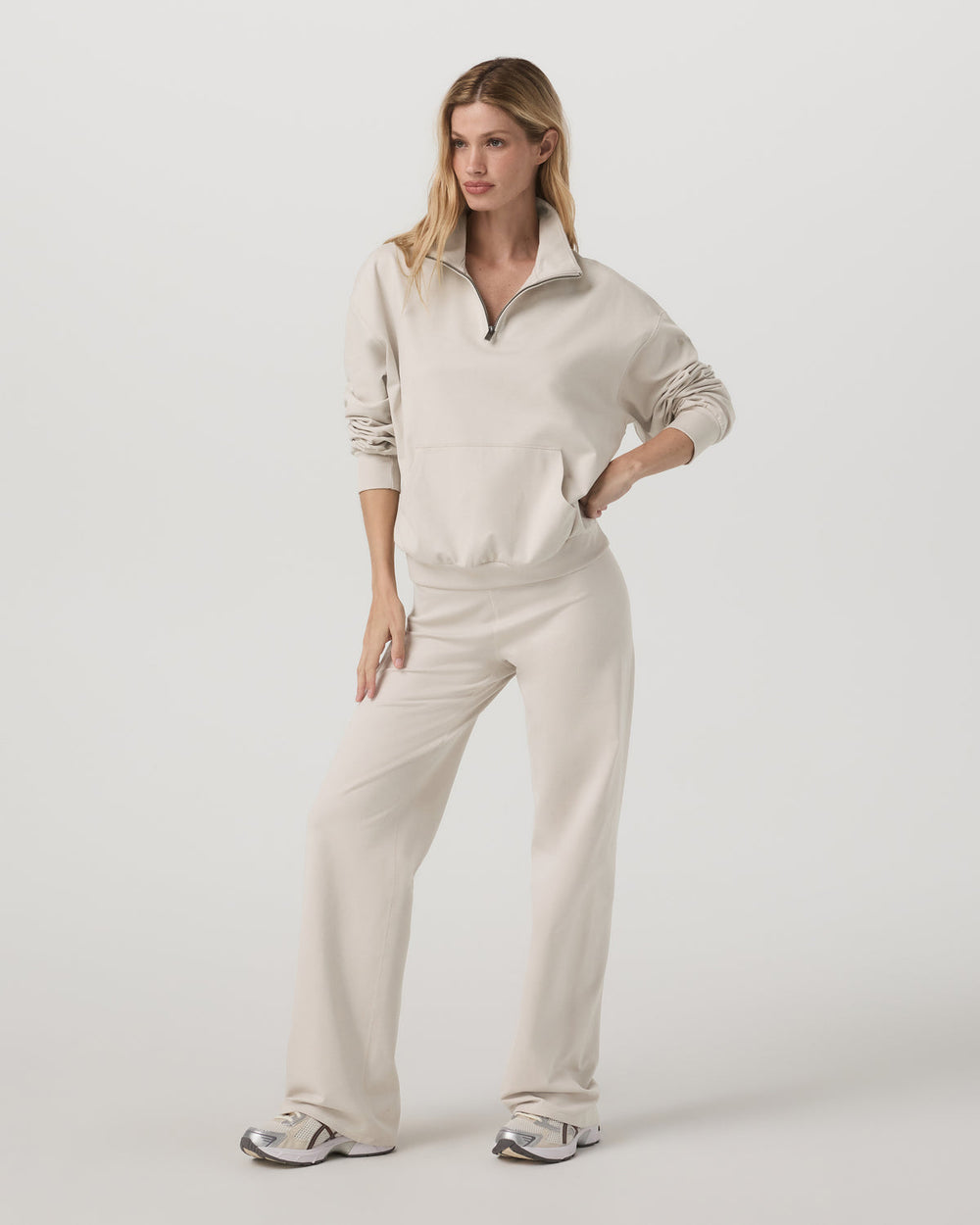 Granite Half Zip Women's Oatmeal Heather Sweatshirt | Vuori discount