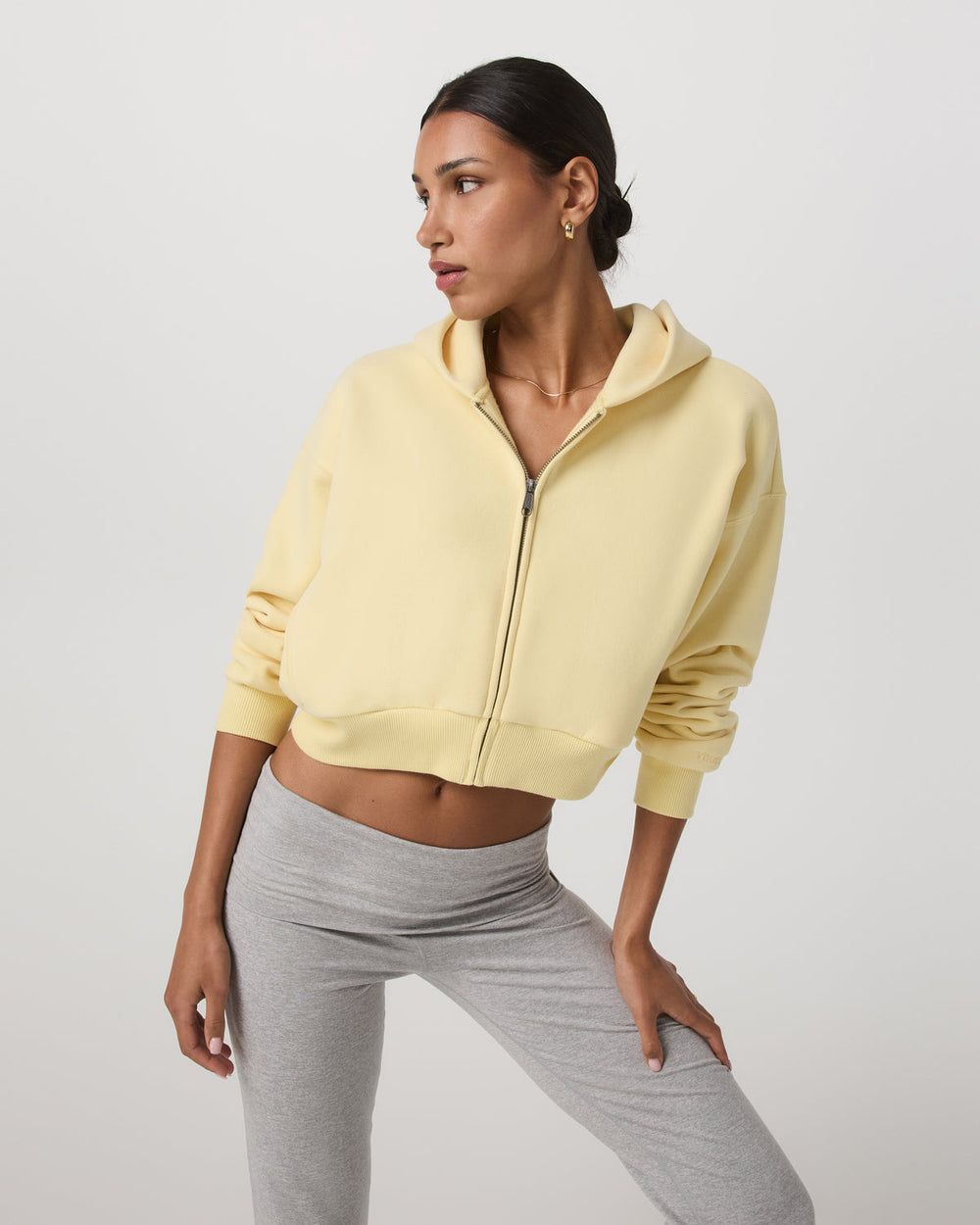 Restore Mini Full Zip Hoodie Lemon Snap Oversized Hoodie | Vuori shop