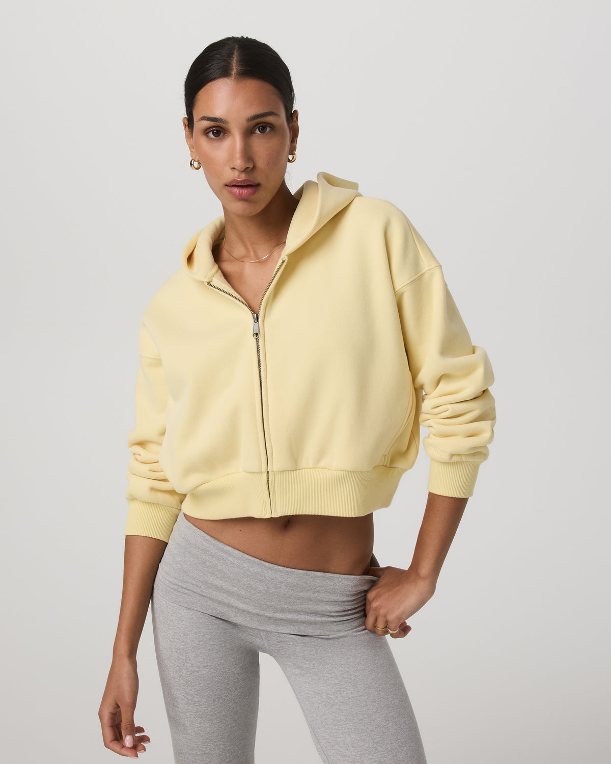 Restore Mini Full Zip Hoodie Lemon Snap Oversized Hoodie | Vuori shop