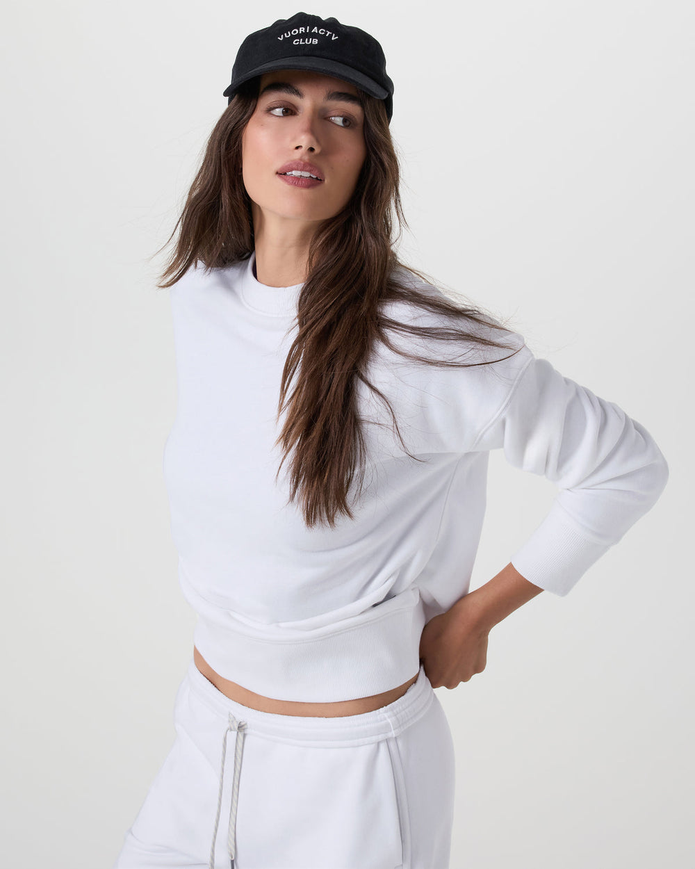 Sedona Weekender Crew Women's White Pullover | Vuori sale