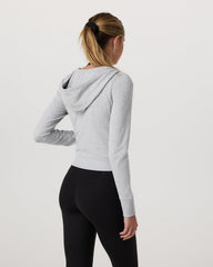 Halo Mini Full Zip Hoodie Pale Grey Heather | Vuori outlet