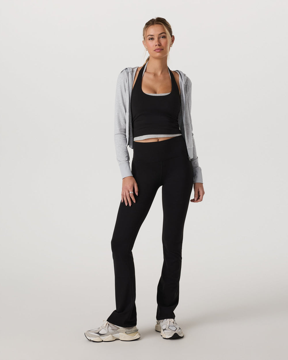 Halo Mini Full Zip Hoodie Pale Grey Heather | Vuori outlet