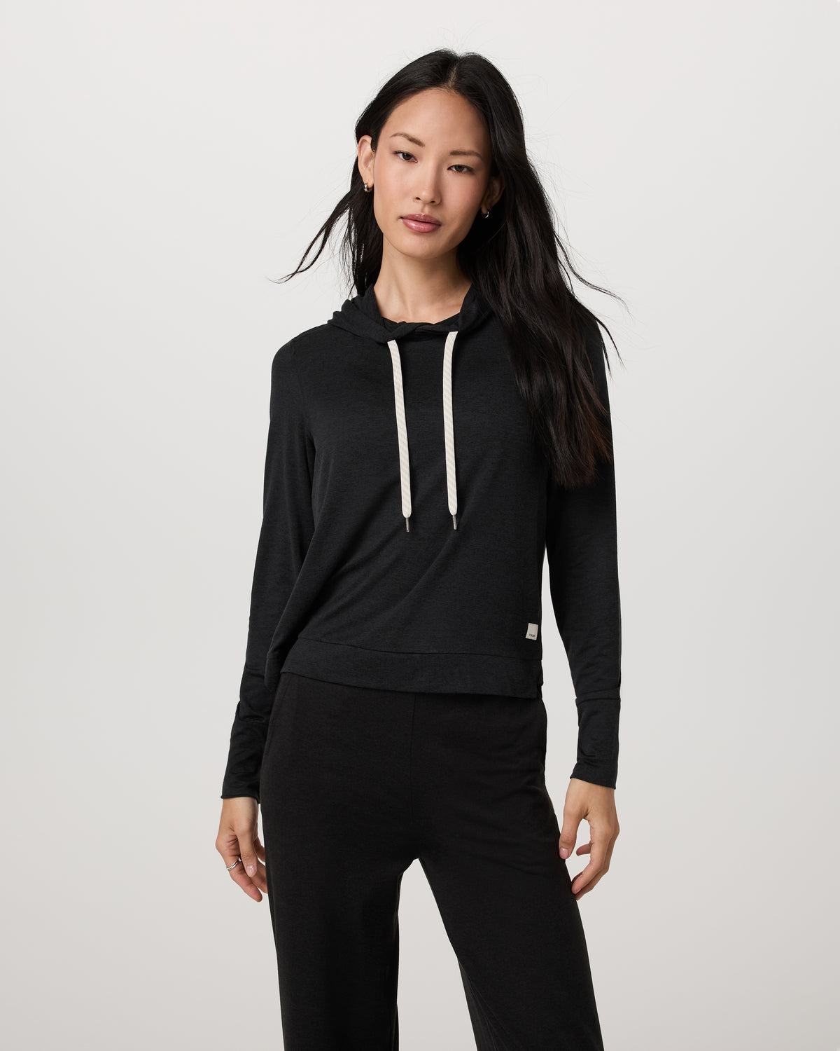 Halo Essential Hoodie Black Heather Sweatshirt | Vuori sale