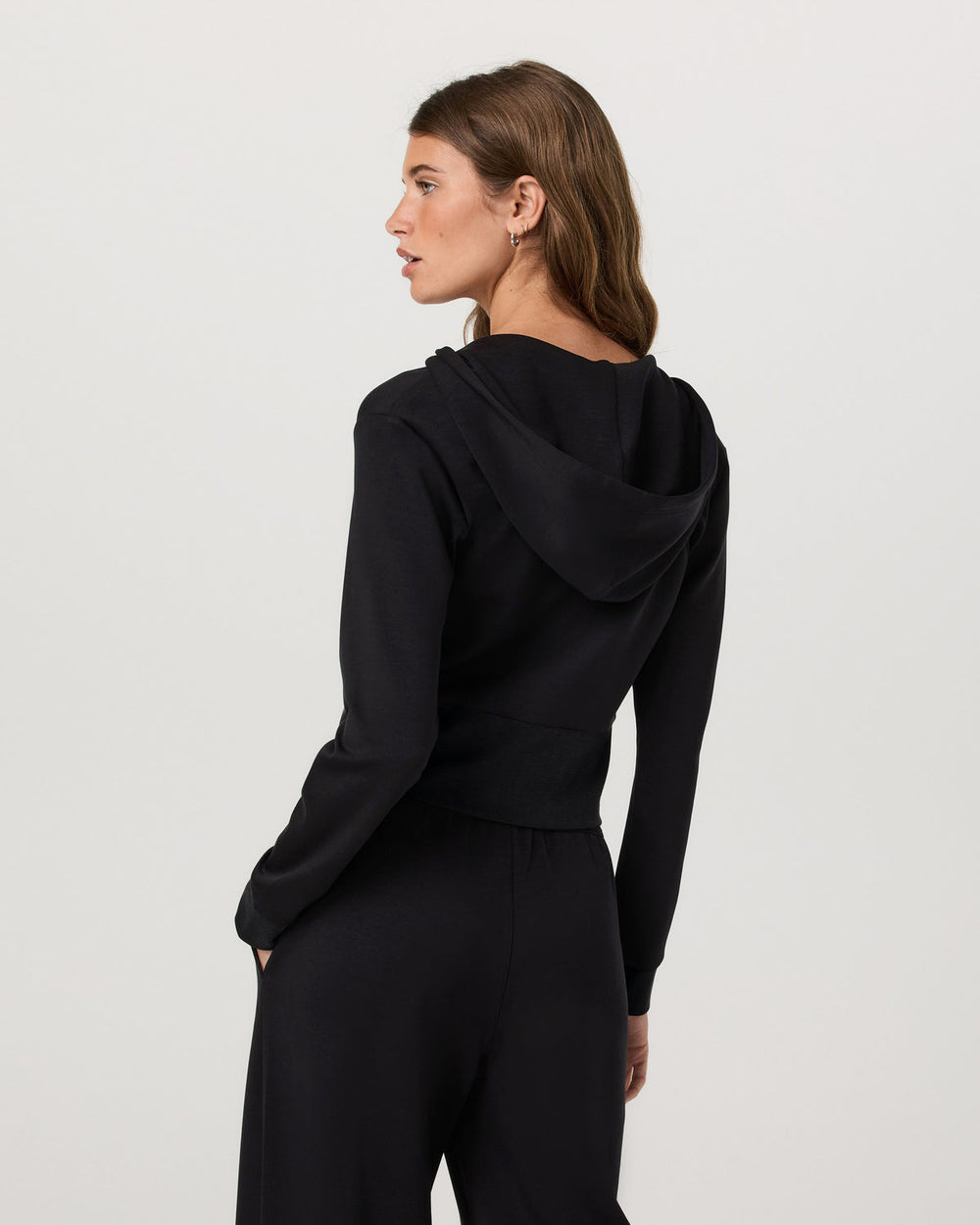 Compose Full Zip Hoodie Women's Black Zip-Up Jacket | Vuori for sale