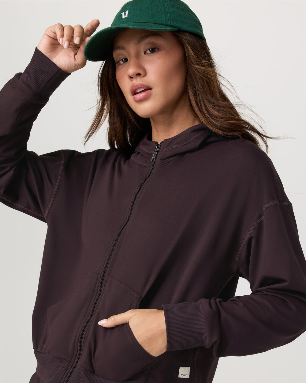Halo Full Zip Hoodie Women's Raisin Hoodie | Vuori discount