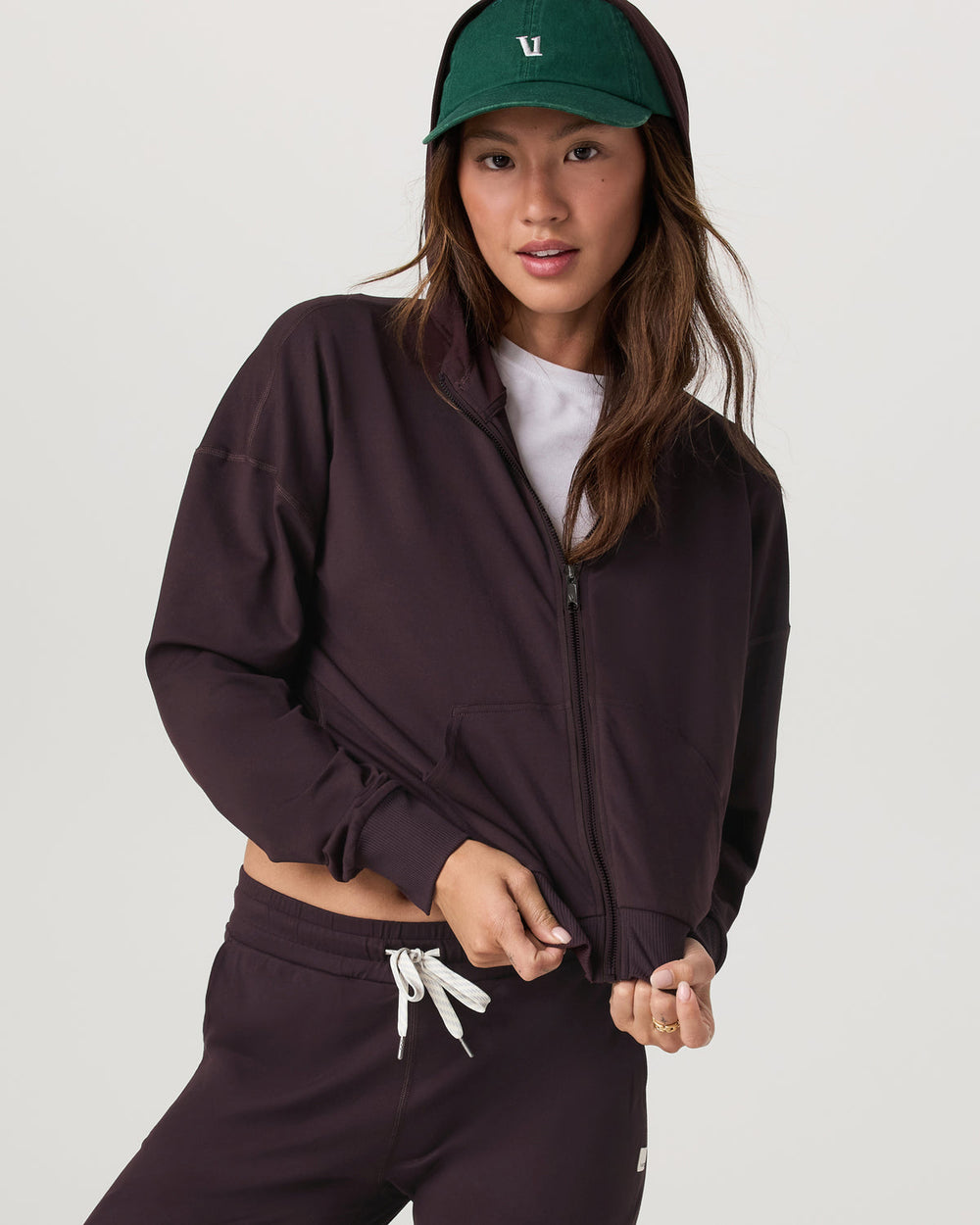 Halo Full Zip Hoodie Women's Raisin Hoodie | Vuori discount