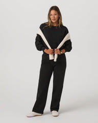 Restore Mini Crew Women's Washed Black Crewneck | Vuori outlet
