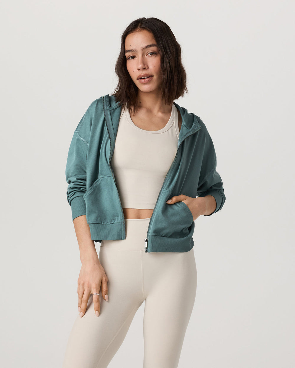 Halo Full Zip Hoodie Women's Bluegrass Heather Hoodie | Vuori onsale