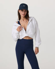 Restore Mini Full Zip Hoodie Women's White Jacket | Vuori outlet
