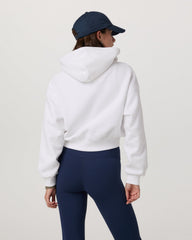 Restore Mini Full Zip Hoodie Women's White Jacket | Vuori outlet