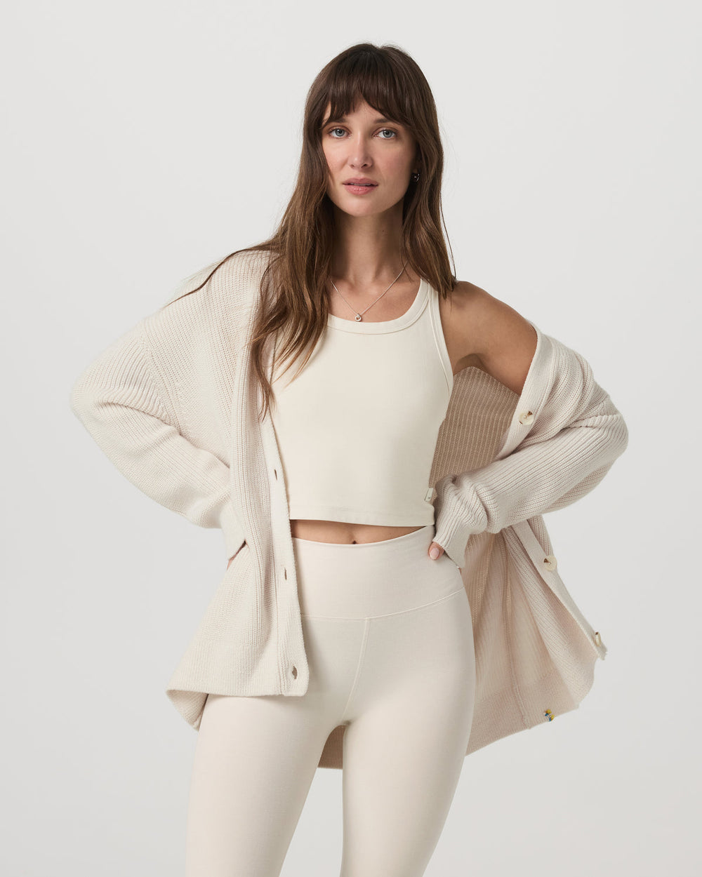 Alps Boyfriend Cardigan Women's Marshmallow Sweater | Vuori onsale