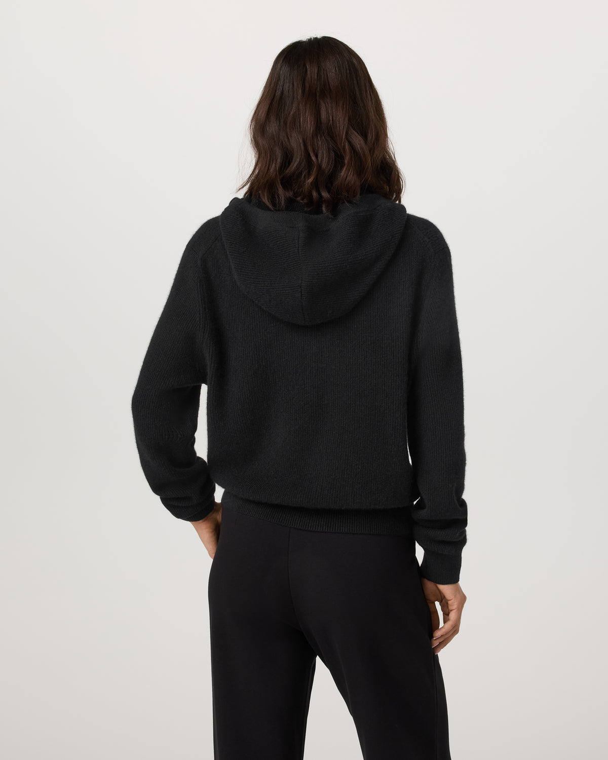 Émilie Cashmere Hoodie Women's Black Zip | Vuori for sale