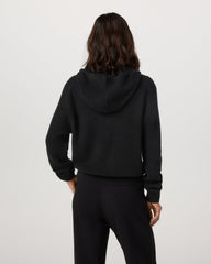 Émilie Cashmere Hoodie Women's Black Zip | Vuori for sale