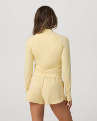 Halo Mini Track Jacket Lemon Snap Heather Cropped Zip-Up | Vuori online