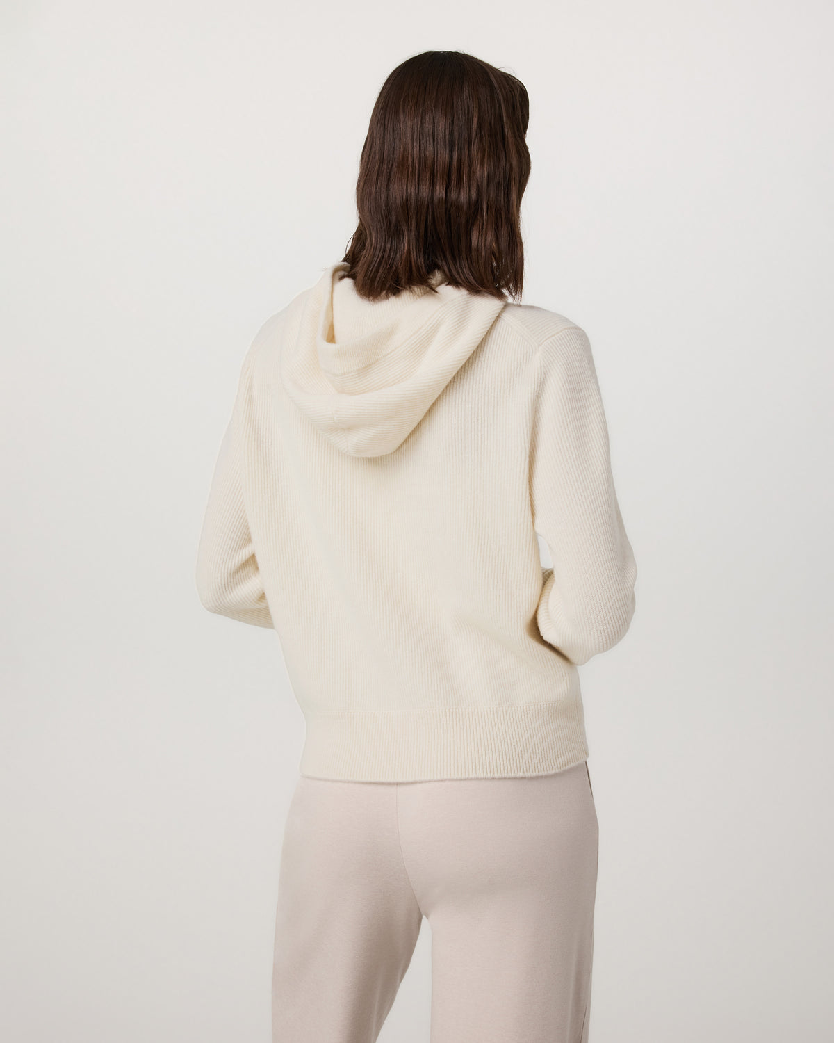 Émilie Cashmere Hoodie Women's Porcelain Zip | Vuori shop