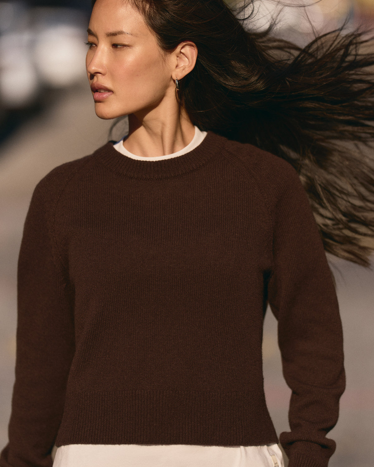 Émilie Cashmere Crew Women's Java Pullover | Vuori for sale