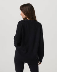 Alps Boyfriend Cardigan Women's Black Knit Sweater | Vuori online