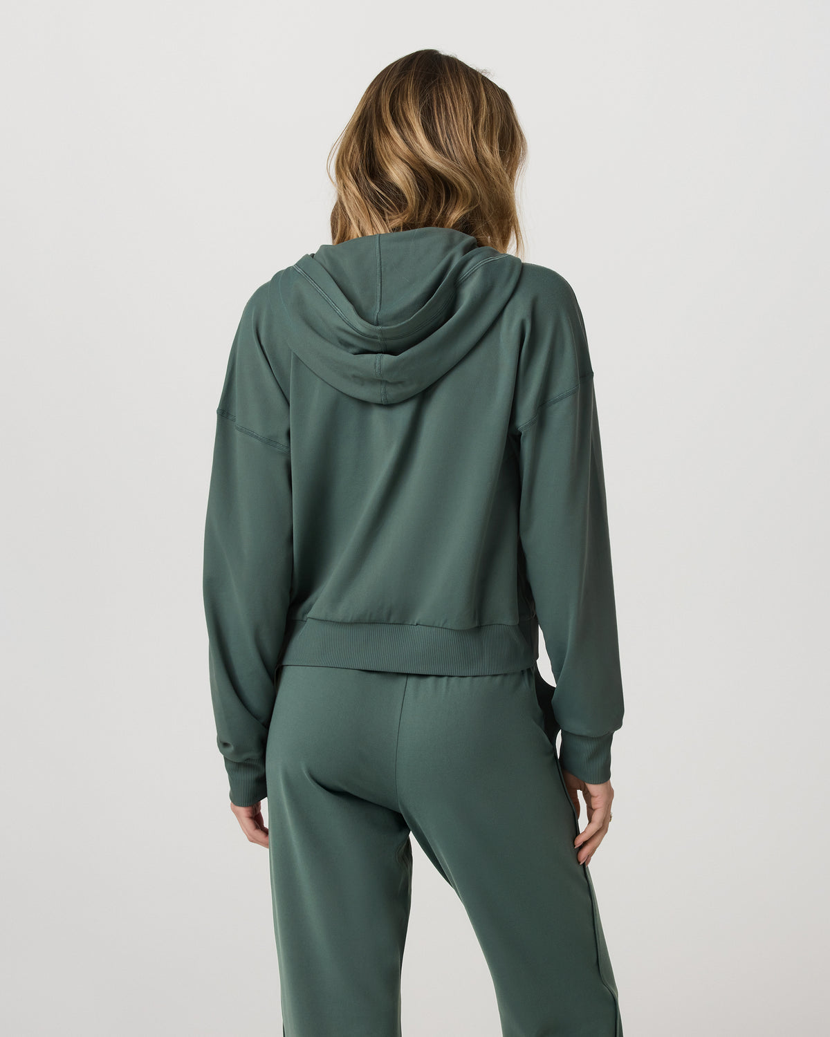 Halo Modern Full Zip Hoodie Women's Agate Green Hoodie | Vuori shop