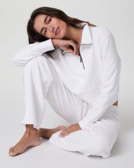 Sedona Cropped Half Zip White | Vuori shop