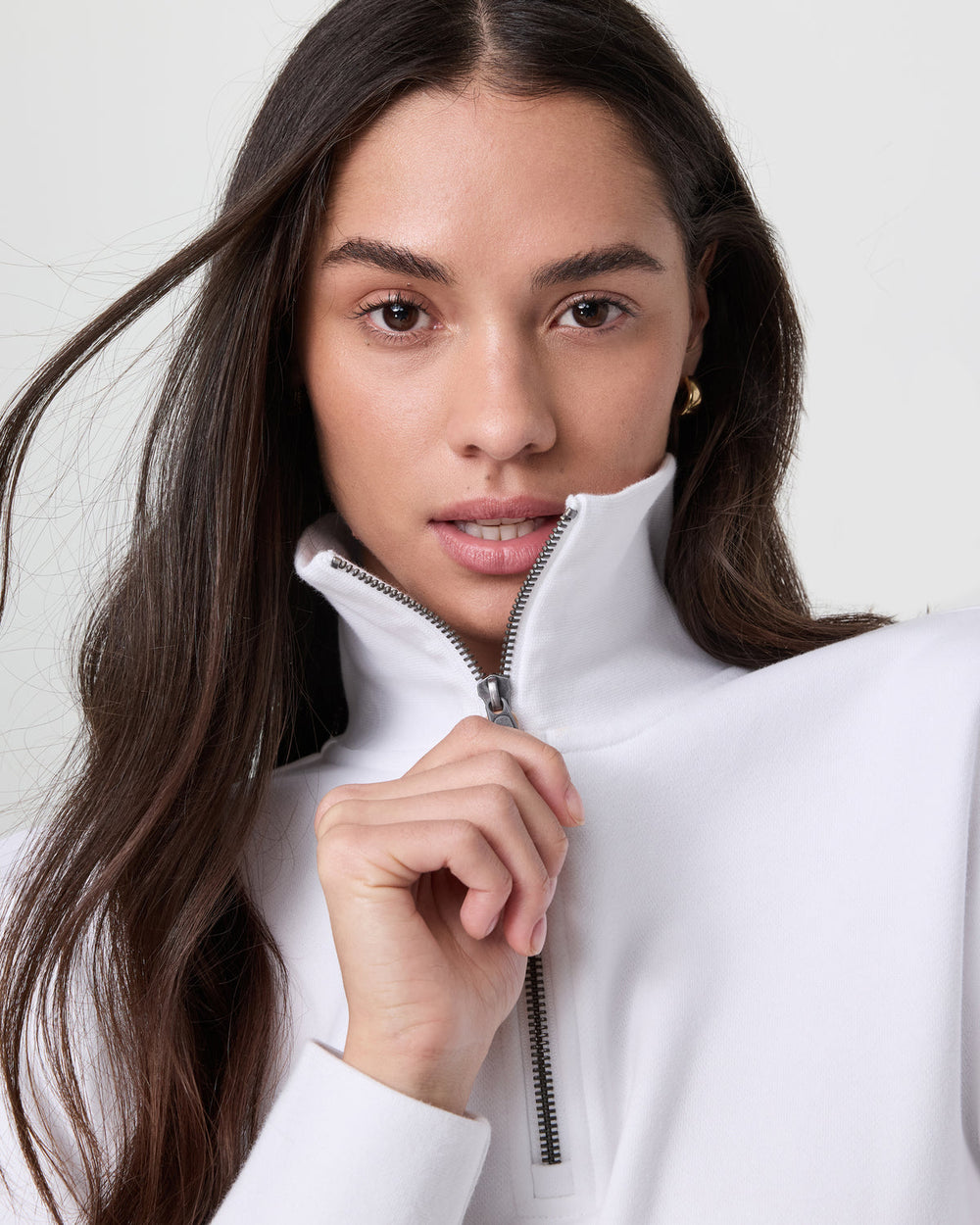 Sedona Cropped Half Zip White | Vuori shop