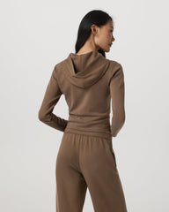 Compose Full Zip Hoodie Women's Espresso Zip-Up Jacket | Vuori outlet