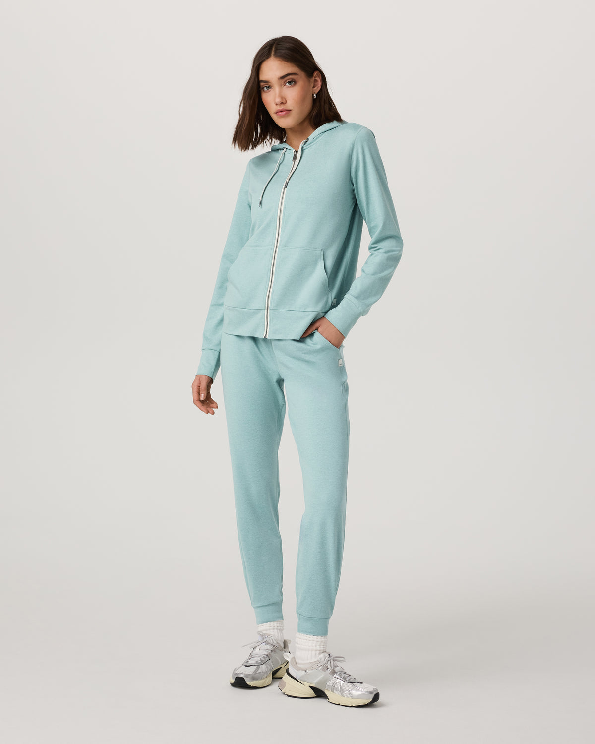 Halo Performance Hoodie 2.0 Sea Spray Heather | Vuori shop