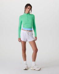Studio Half Zip Women's Ligh Bergamot Workout Jacket | Vuori online