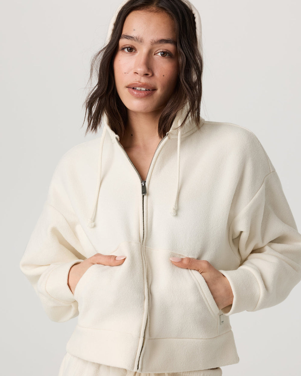 Beach Fleece Zip Up Women's Natural Full-Zip Hoodie | Vuori outlet