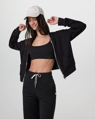 Halo Modern Full Zip Hoodie Solid Black | Vuori sale