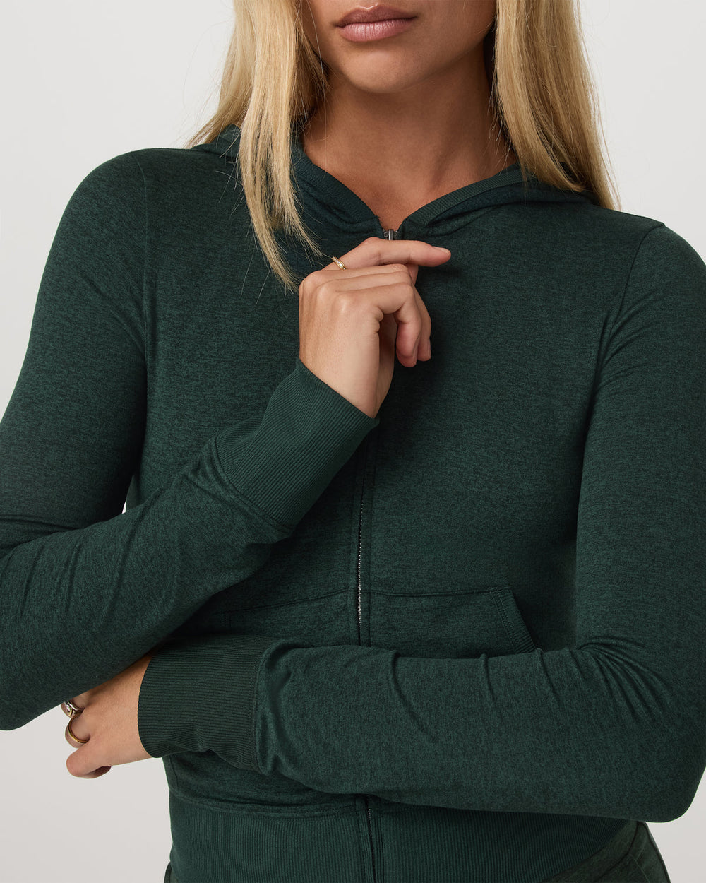 Halo Mini FZ Hoodie Women's Evergreen Heather Hoodie | Vuori onsale
