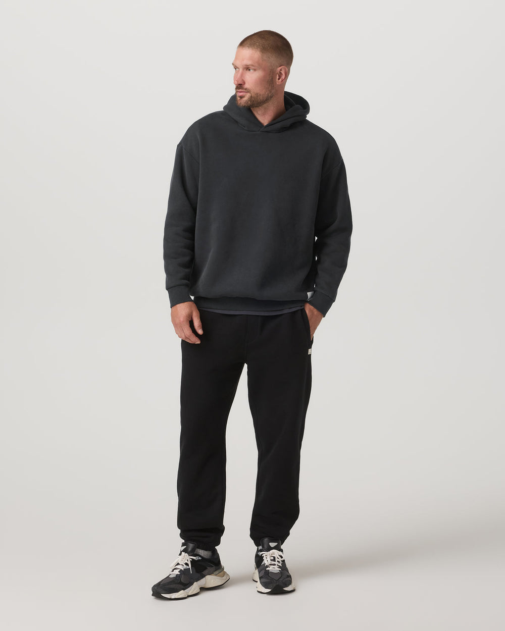 Restore Oversized Hoodie Washed Black | Vuori for sale
