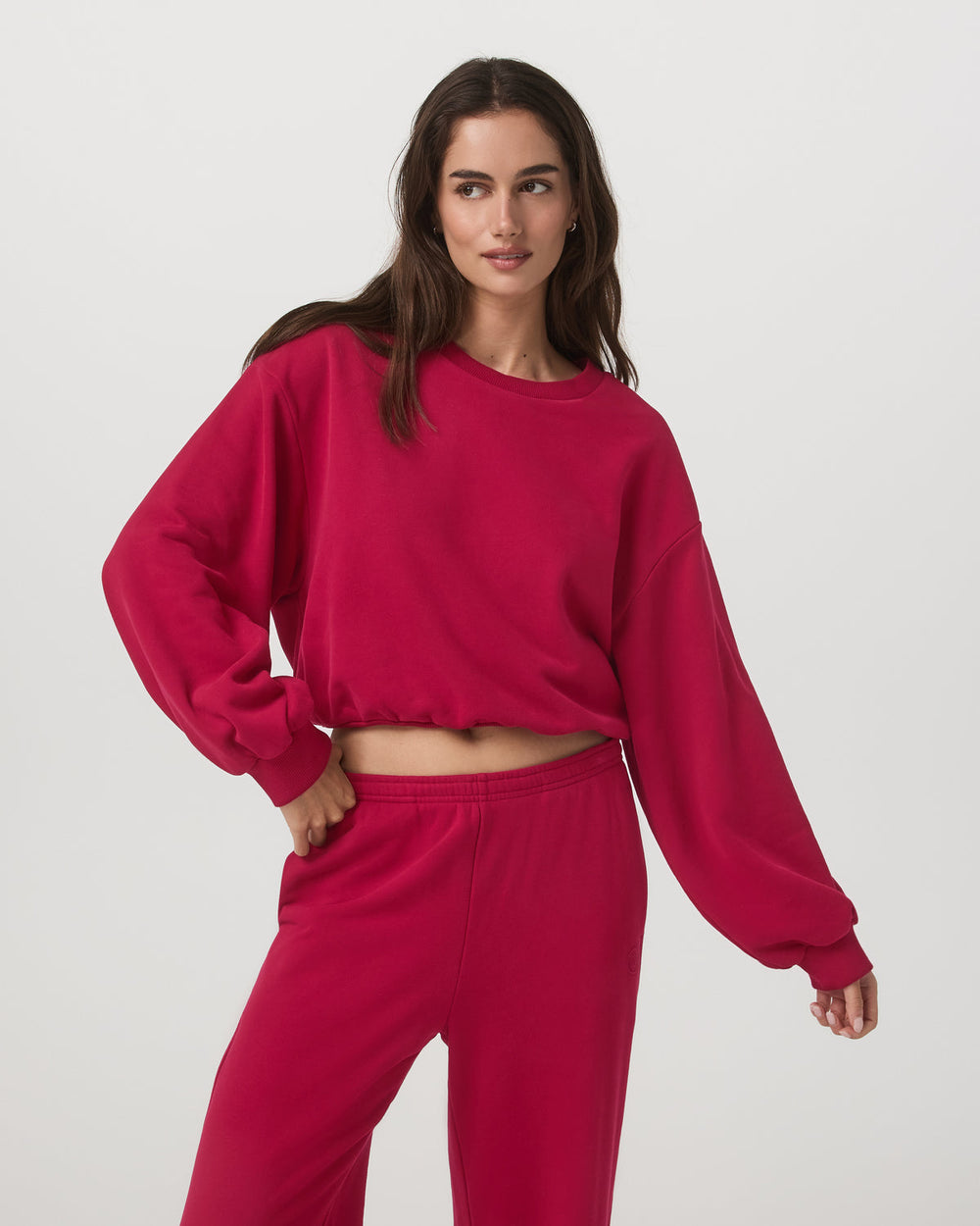 Sedona Bubble Crew Women's Strawberry Pullover Crewneck | Vuori outlet
